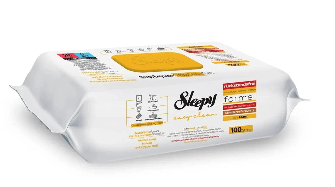 Sleepy Easy Clean Herbal Soap valymo servetėlės, 100 vnt. pakuotė
