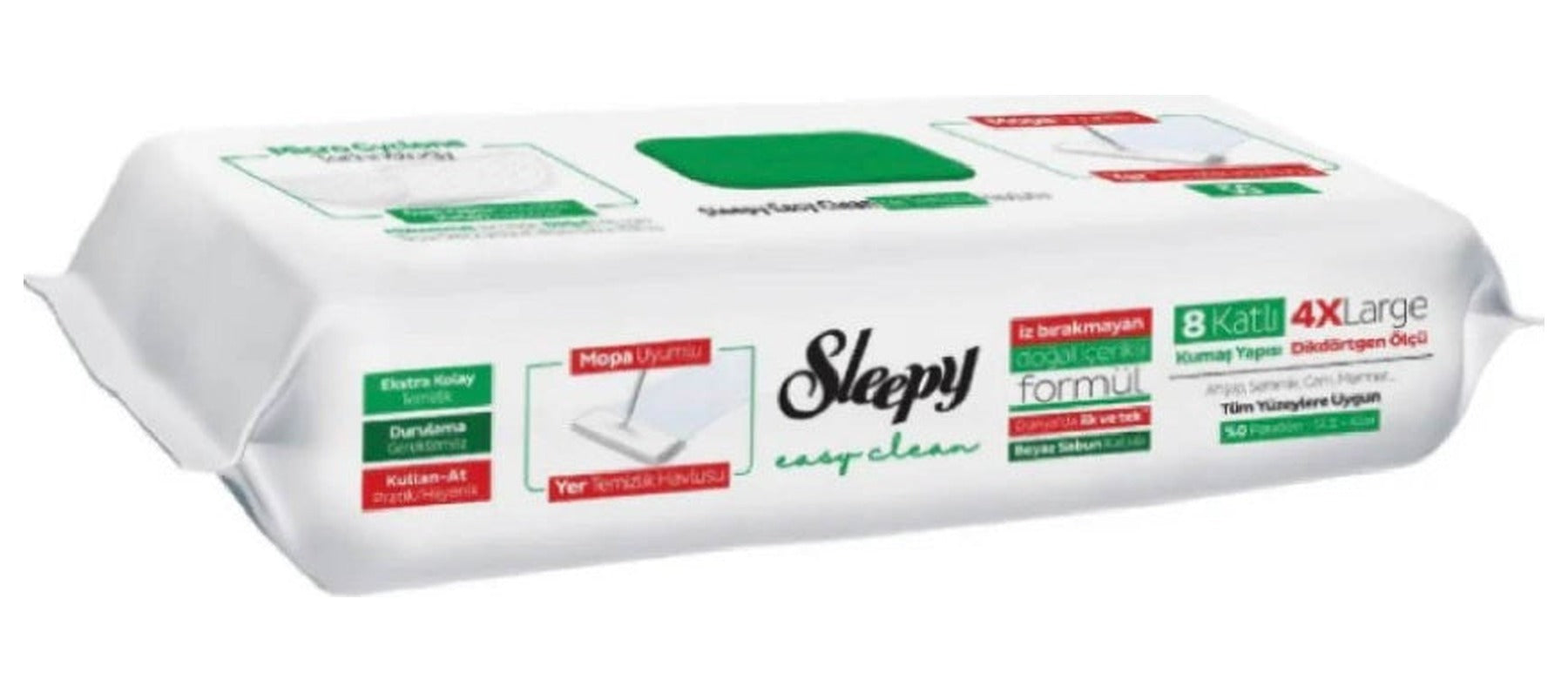 Sleepy Easy Clean grindų valymo šluostės – baltas muilas, 20 vnt.