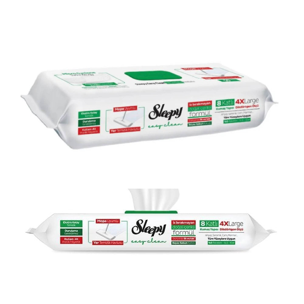 Sleepy Easy Clean grindų valymo šluostės – baltas muilas, 20 vnt.